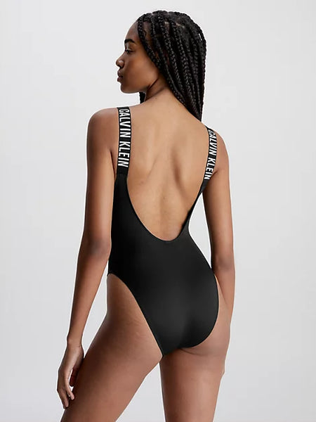 Calvin Klein Intense Scoop Back One Piece Swimsuit In Black – Mish