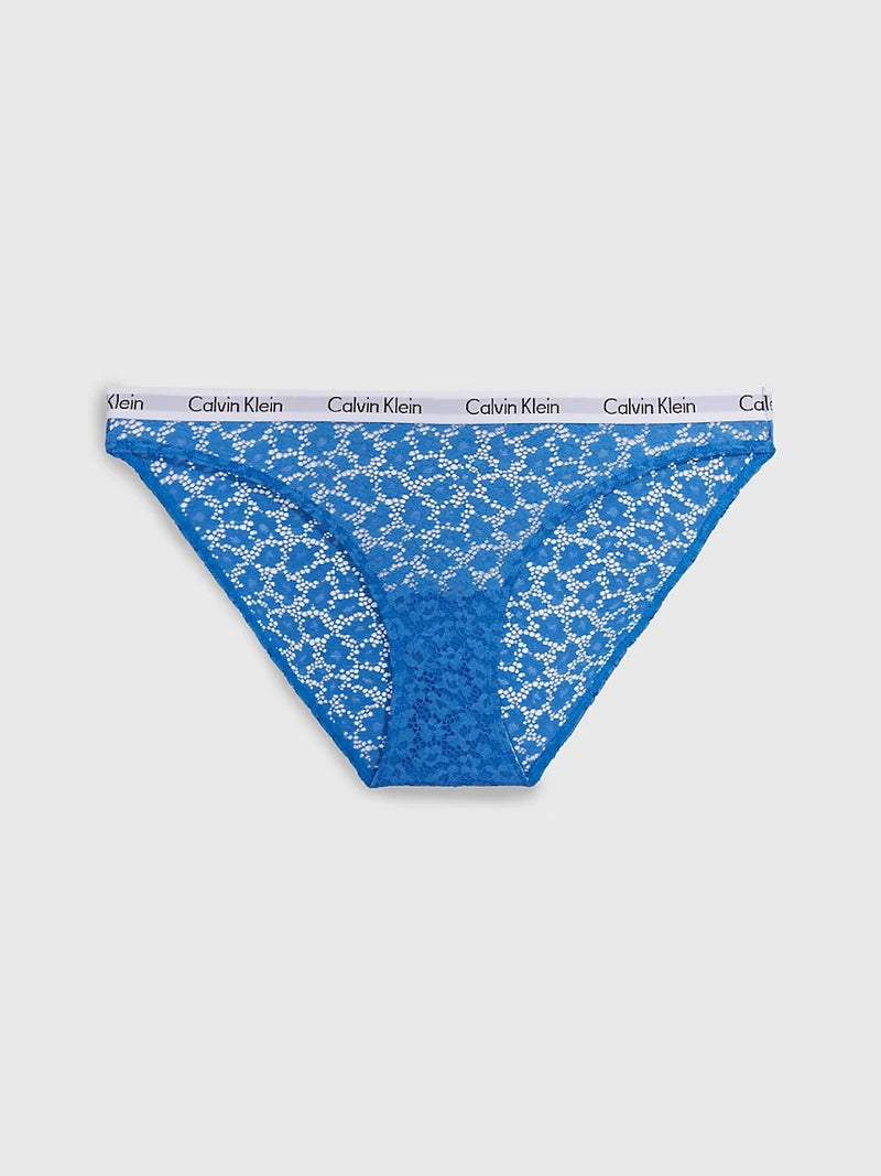 Calvin Klein Carousel Floral Lace Bikini Brief In Piece Of Blue