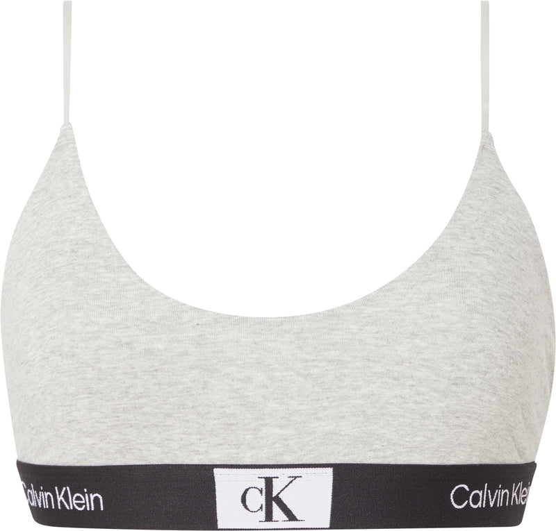 Calvin Klein Unlined Bralette In Grey Heather