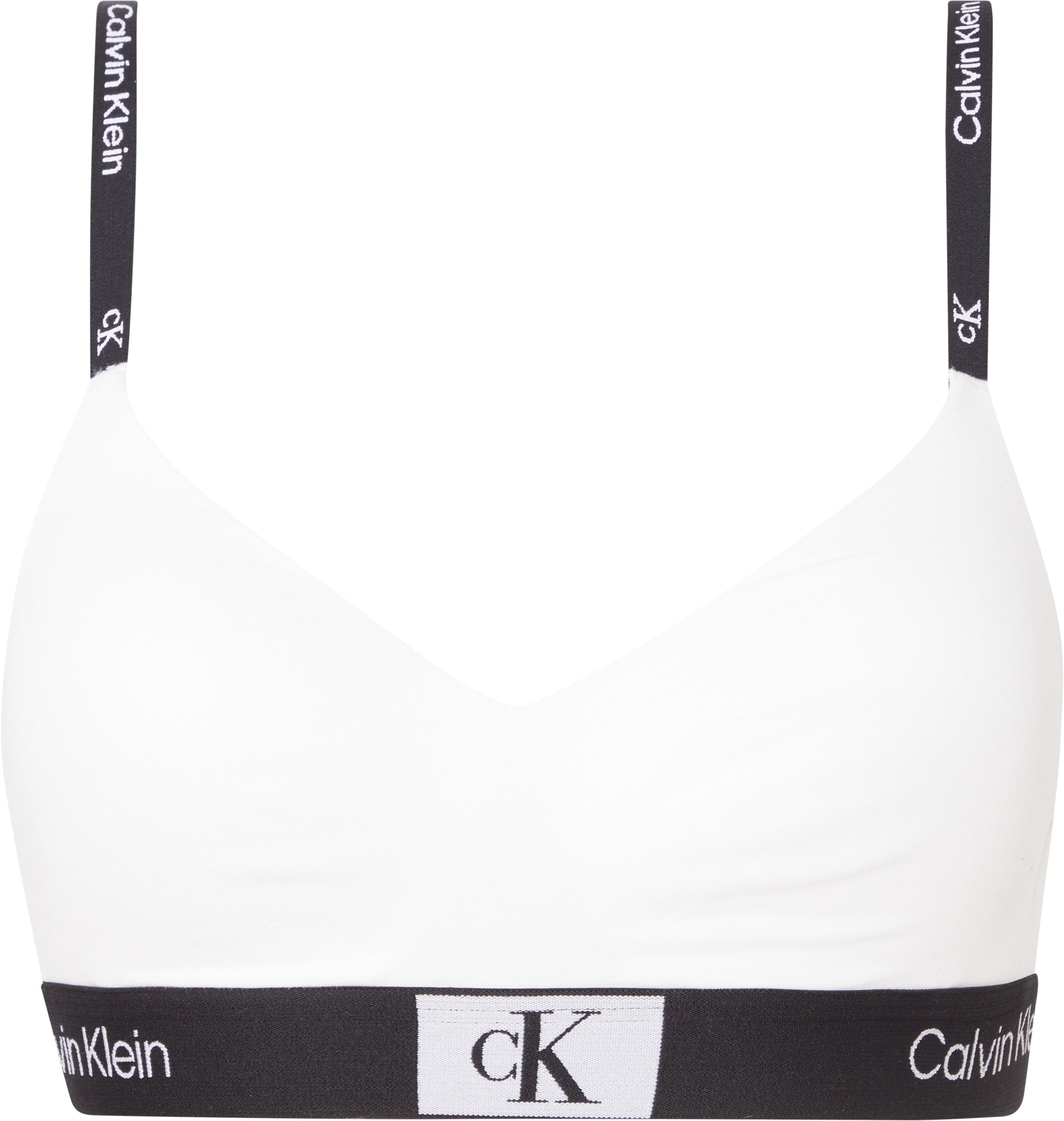 Calvin Klein Lightly Lined Bralette In White – Mish