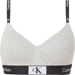 Calvin Klein Lightly Lined Bralette In Grey Heather