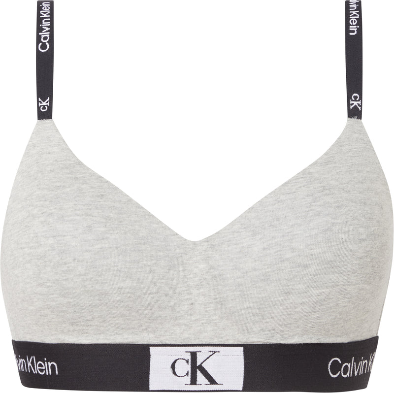 Calvin Klein Lightly Lined Bralette In Grey Heather – Mish