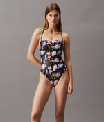 Calvin Klein Square Neck Swimsuit In Euphoria Palm