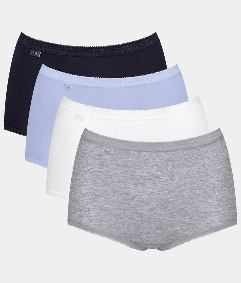 Sloggi Basic+ Maxi Briefs 4 Pack in Multi