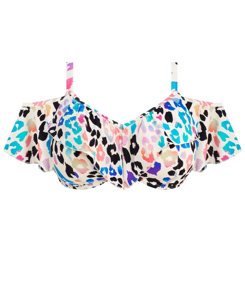 Elomi Party Bay Bardot Bikini Top in Multi