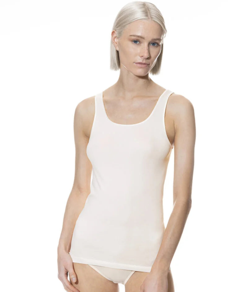 Mey Emotion Round Neck Vest Top in Champagne