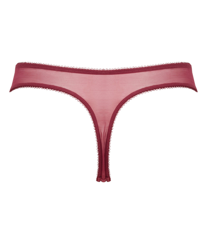 Gossard Superboost Lace Thong in Cranberry/Raspberry Sorbet