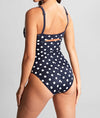 Panache Anya Riva Spot Balcony Swimsuit in Navy/Vanilla