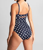 Panache Anya Riva Spot Balcony Swimsuit in Navy/Vanilla