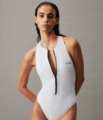 Calvin Klein Racerback Swimsuit Intense Power in White
