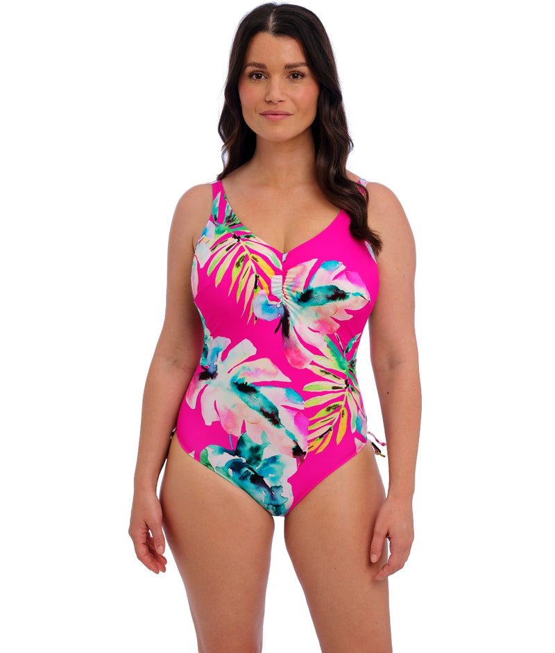 Fantasie Carabelita Underwired V-Neck Swimsuit in Peony