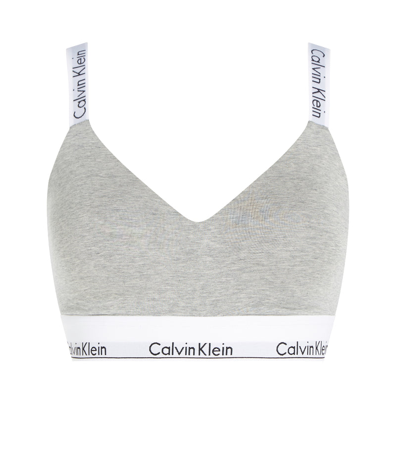 Calvin Klein Lightly Lined Bralette (Full Cup) in Grey Heather