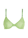 Calvin Klein Unlined Demi Bra In Fabulous Green