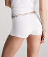Calvin Klein Modern Logo Mid-Rise Boyshort in White