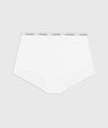 Calvin Klein Modern Logo Mid-Rise Boyshort in White