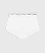 Calvin Klein Modern Logo Mid-Rise Boyshort in White