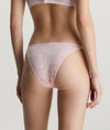 Calvin Klein Sheer Marquisette High Leg Tanga Brazilian Brief in Nymph's Thigh