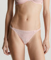 Calvin Klein Sheer Marquisette High Leg Tanga Brazilian Brief in Nymph's Thigh