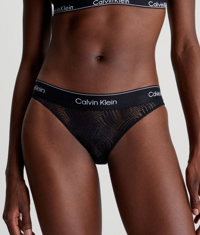 Calvin Klein Lace Bikini Brief In Black