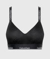 Calvin Klein Lightly Lined Moulded Lace Bralette in Black