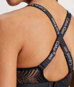 Calvin Klein Lightly Lined Moulded Lace Bralette in Black