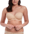 Freya Cameo Underwired Moulded Strapless Bra in Sand
