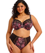 Elomi Morgan Underwired Bra and High Leg Brief Set in Dark Romance