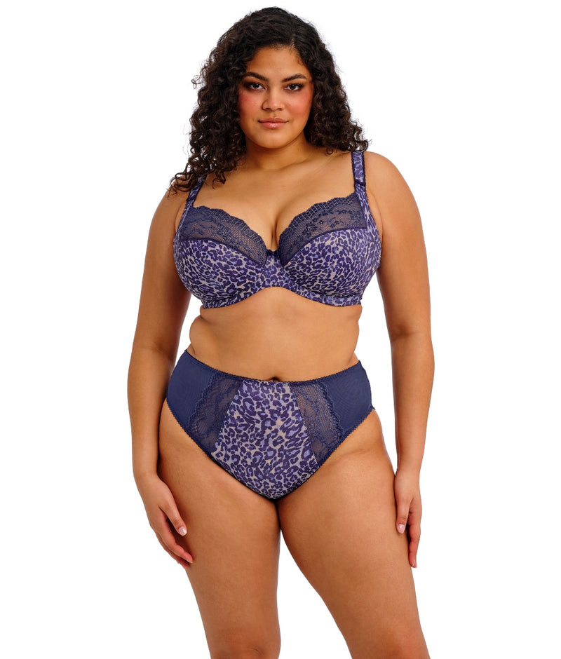Elomi Lucie Plunge Bra and Brief set in Midnight