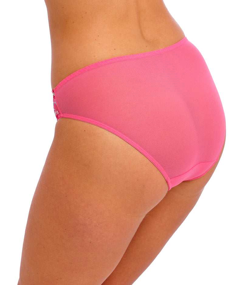Embrace Lace Bikini Brief in Hot Pink/Multi