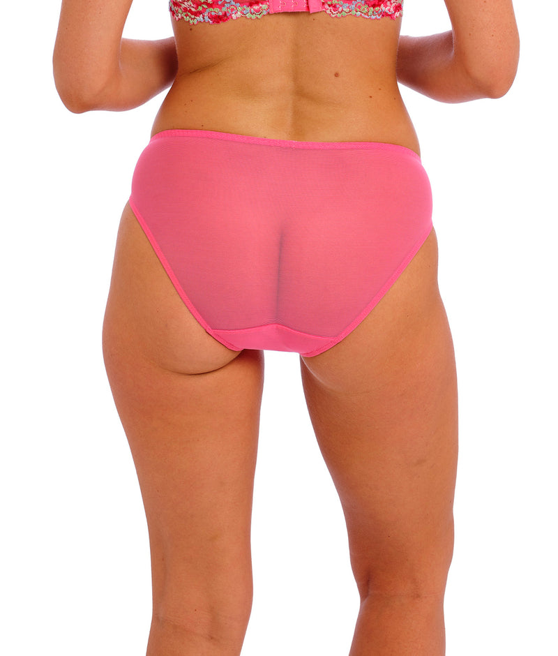 Embrace Lace Bikini Brief in Hot Pink/Multi