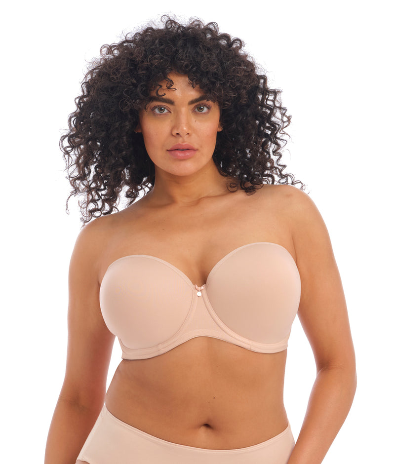 Elomi Smooth Moulded Strapless Bra In Sahara Beige