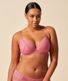 Gossard Superboost Lace Plunge Bra - Mauve Pink