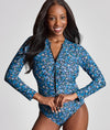 Panache Grace Non-Wired Long Sleeve Swimsuit in Posy Print