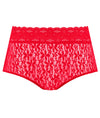 Wacoal Halo Lace Full Brief in Equestrian Red
