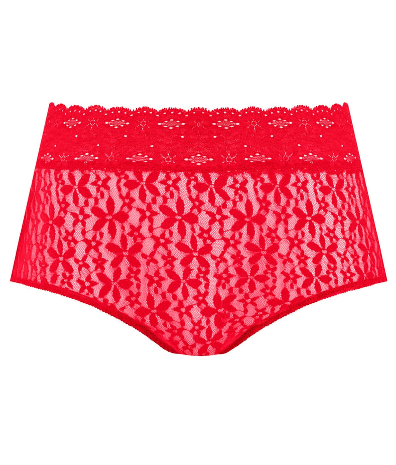Wacoal Halo Lace Full Brief in Equestrian Red