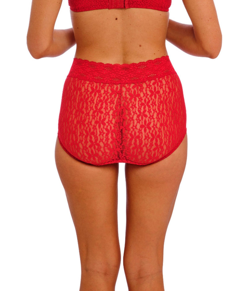 Wacoal Halo Lace Full Brief in Equestrian Red