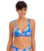 Freya Hot Tropics Non-Wired Triangle Bikini Top in Blue