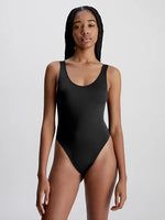 Calvin Klein Intense Scoop Back One Piece Swimsuit In Black