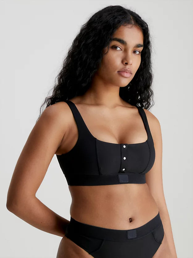 Calvin Klein Bralette Bikini Top In Black – Mish