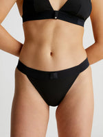 Calvin Klein High Leg Tanga Bikini Brief In Black