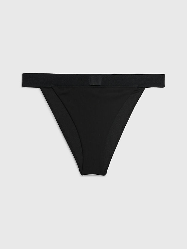 Calvin Klein High Leg Tanga Bikini Brief In Black