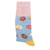 Miss Sparrow Doughnut Print Socks in Powder Blue