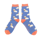 Miss Sparrow Lions Socks in Denim