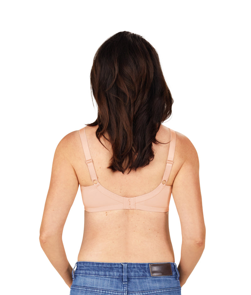 Amoena Nancy Non-Wired Front Closure Bra in Rose Nude