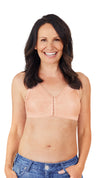 Amoena Nancy Non-Wired Front Closure Bra in Rose Nude