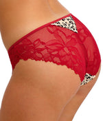 Freya Cherish Me Brief in Red Leopard print side view