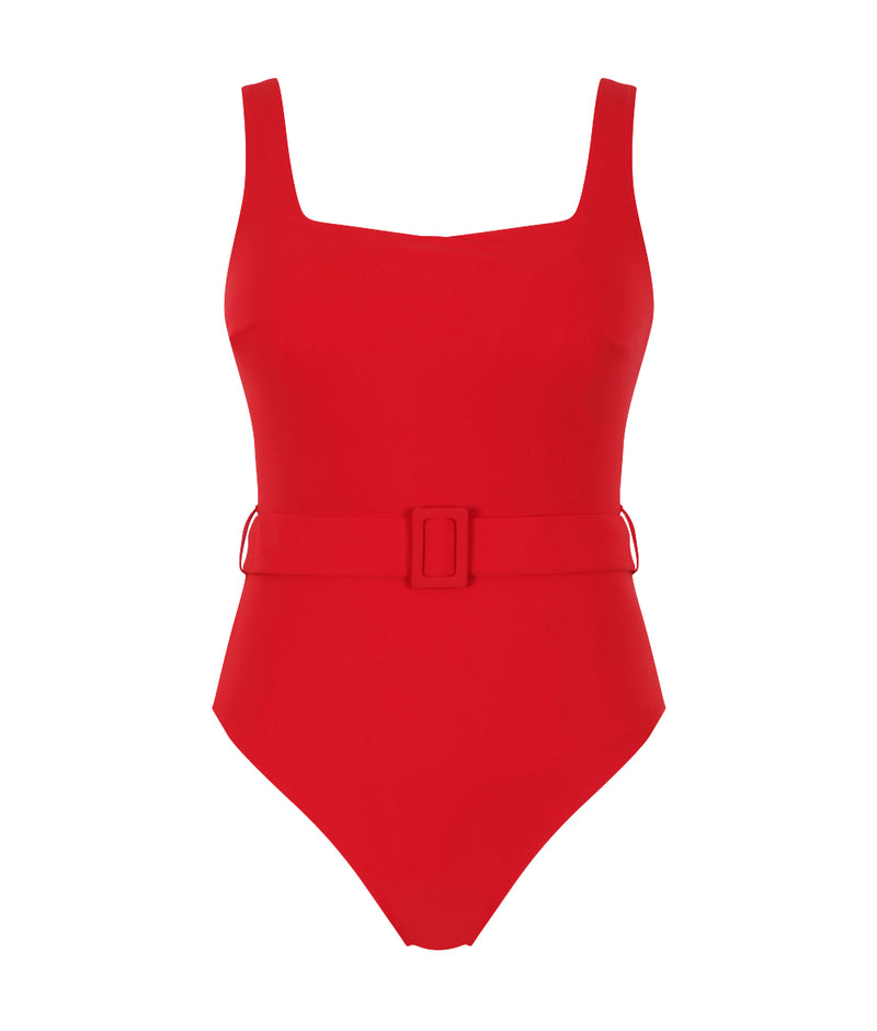 Panache Serena Square Neck Swimsuit in Rossa Red