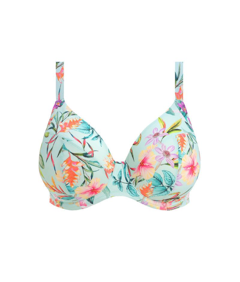 Elomi Sunshine Cove Plunge Bikini Top in Aqua