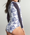 Grace Non Wired Long Sleeved Swimsuit in Capri Print