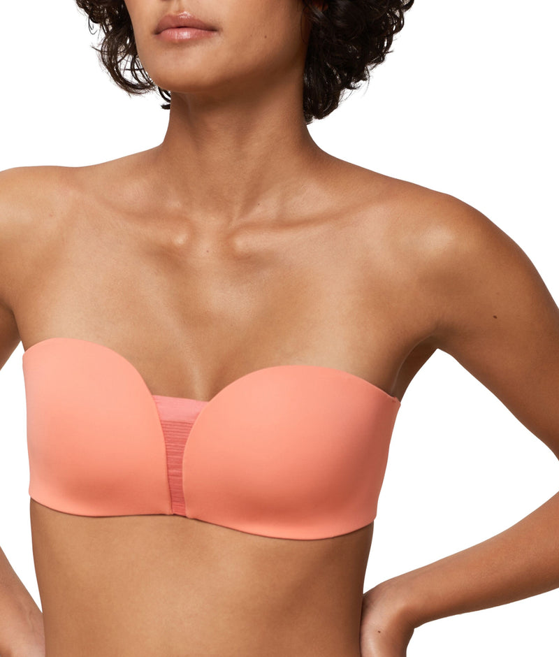 Triumph Flex Smart Non Wired Strapless Bra In Coral